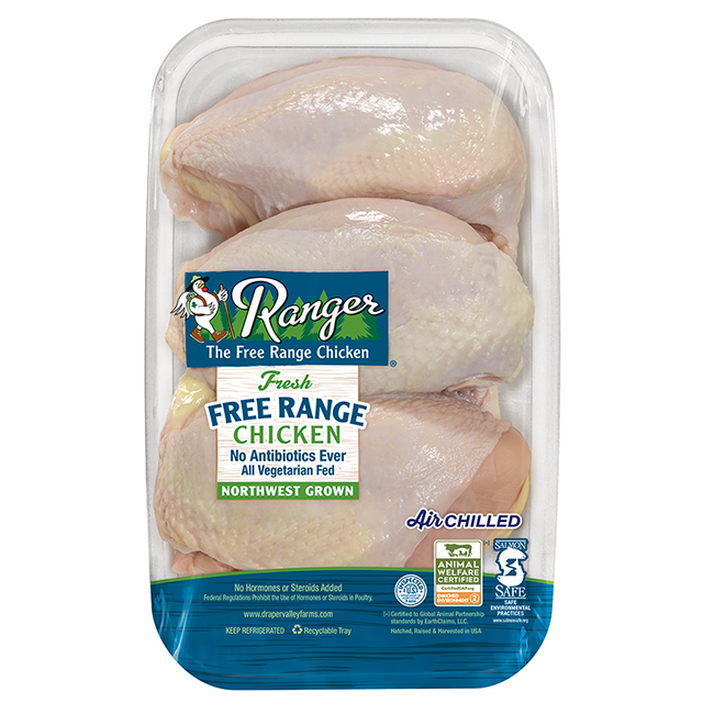 RANGER® Free Range Bone In Chicken Breasts Value Pack | Draper 